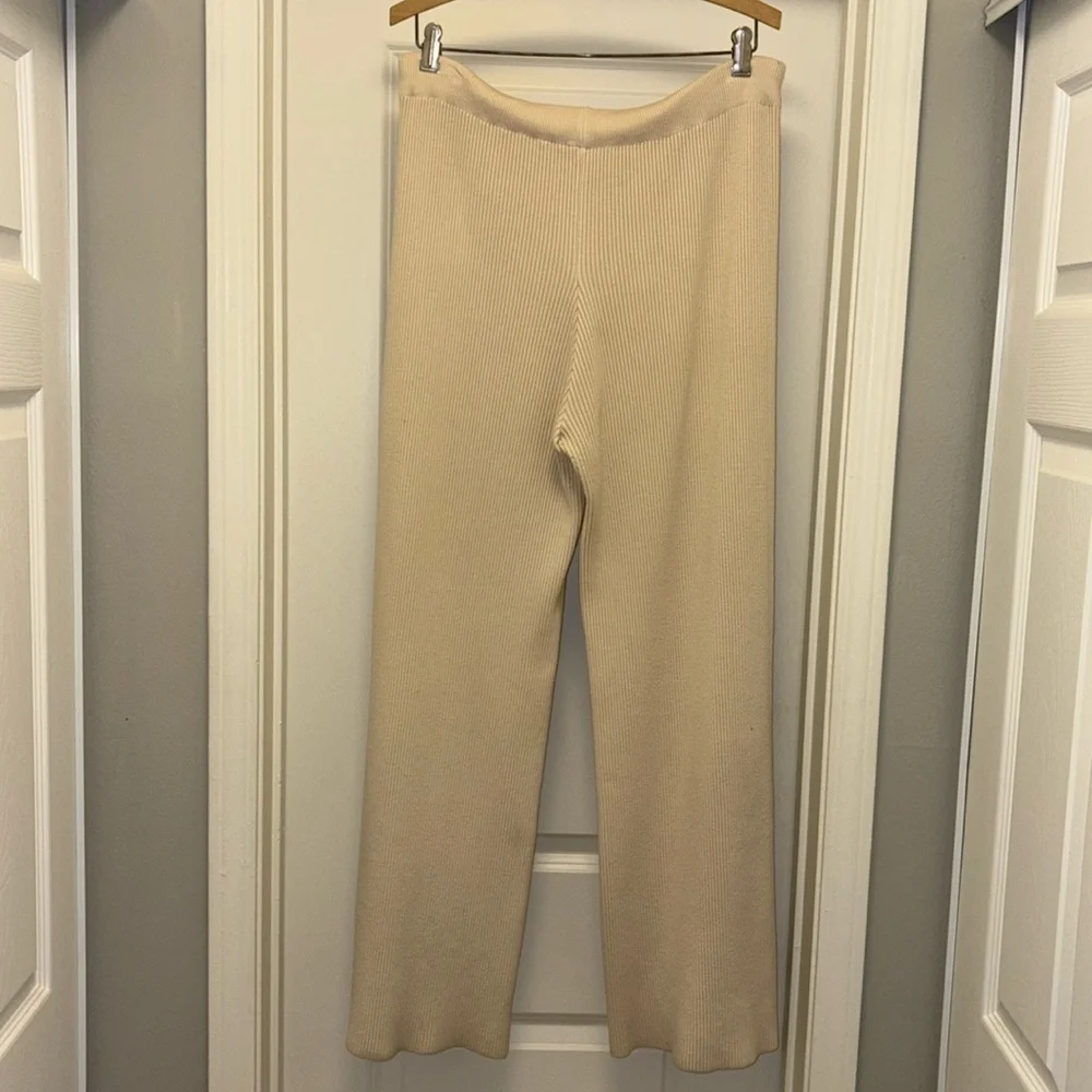 Saeohnssty and Winter Women's Pure Wool High Waist Wide Leg Pants Casual - Picture 2 of 5